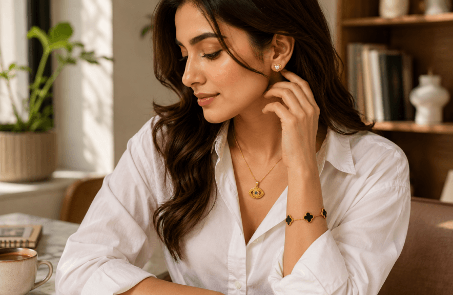 How to Layer Necklaces and Bracelets Stack Guide Lifestyle image