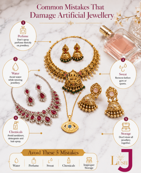 How to Care for artifical jewellery guide common mistakes