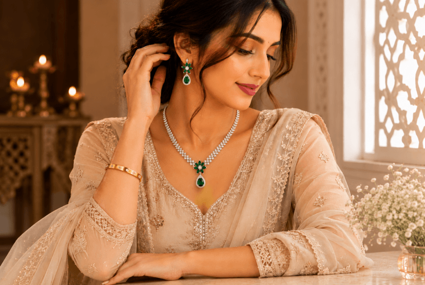 How to style artifical jewellery lifestyle image.