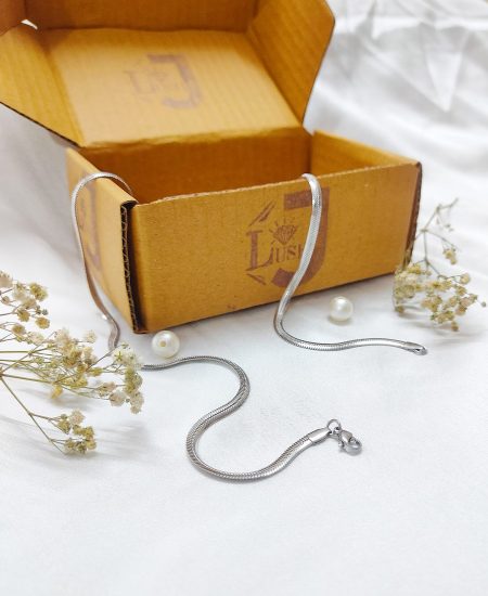 best affordable artifical jewellery - anti tarnish jewellery snake chain silver