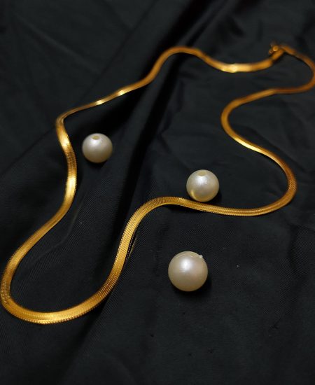 Anti Tarnish Jewellery 18K Gold Plated Jewellery Snake Chain Necklace for Men & Women by LushJ